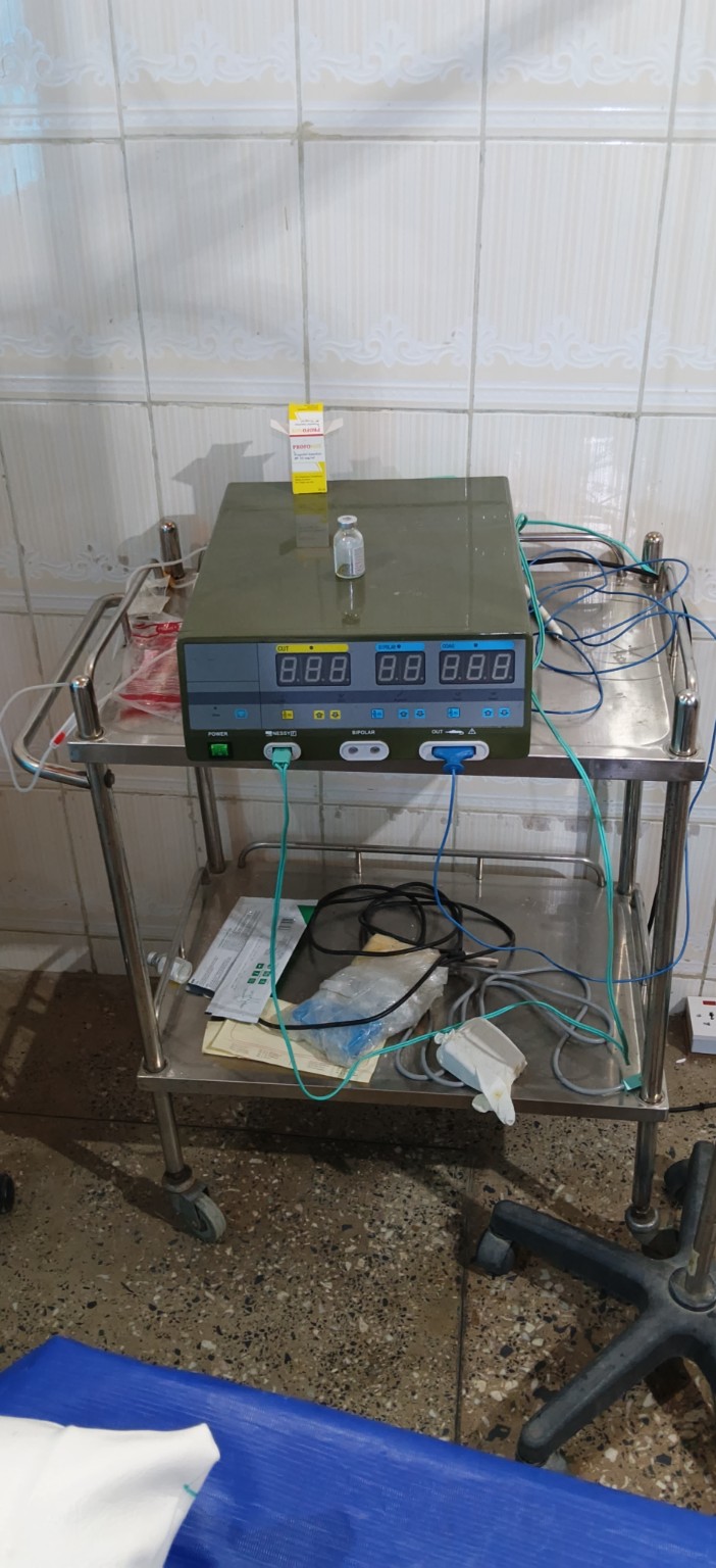 Monitoring equipment at the hospital
